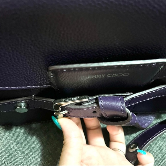 ❌SOLD❌ Jimmy Choo Lexie Amethyst Leather Bag Brandnew - Picture 6 of 9